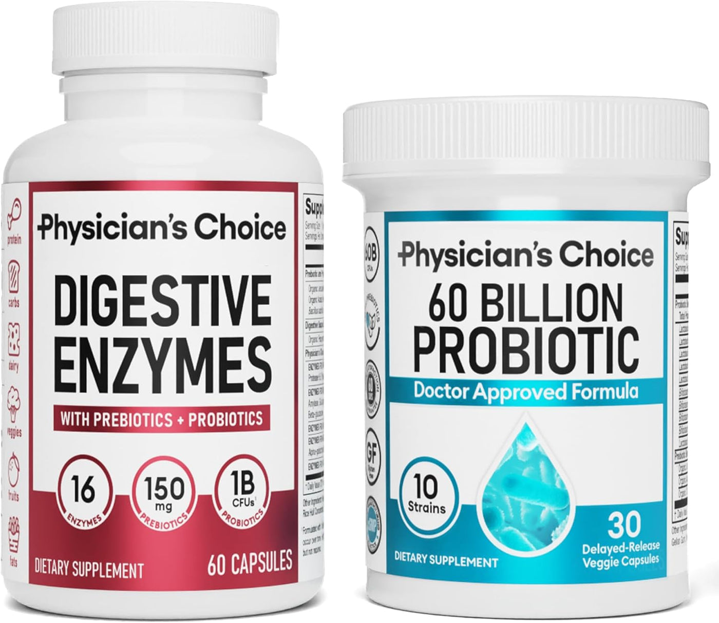 VASTARA™  - DIGESTIVE ENZYMES 60CT + 60B PROBIOTIC 30CT