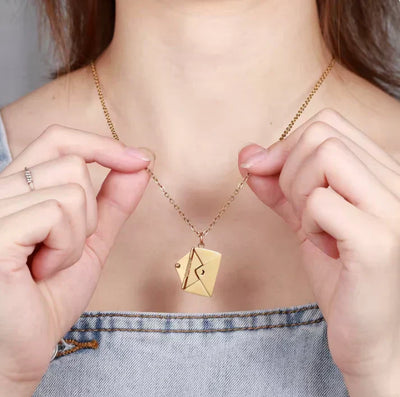 VASTARA™   - ENVELOPE LOVE LETTER PENDANT NECKLACE