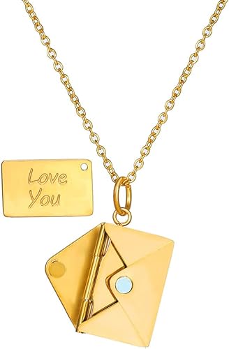 VASTARA™   - ENVELOPE LOVE LETTER PENDANT NECKLACE