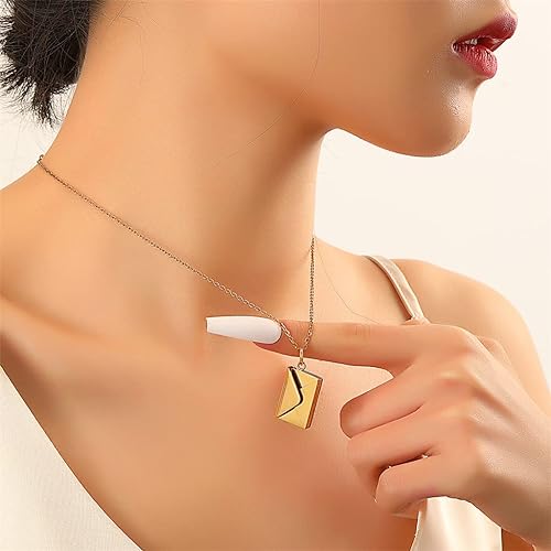 VASTARA™   - ENVELOPE LOVE LETTER PENDANT NECKLACE